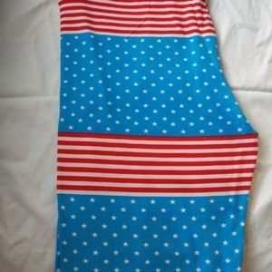 LuLaRoe TC leggings Red, White and Blue stars and stripes